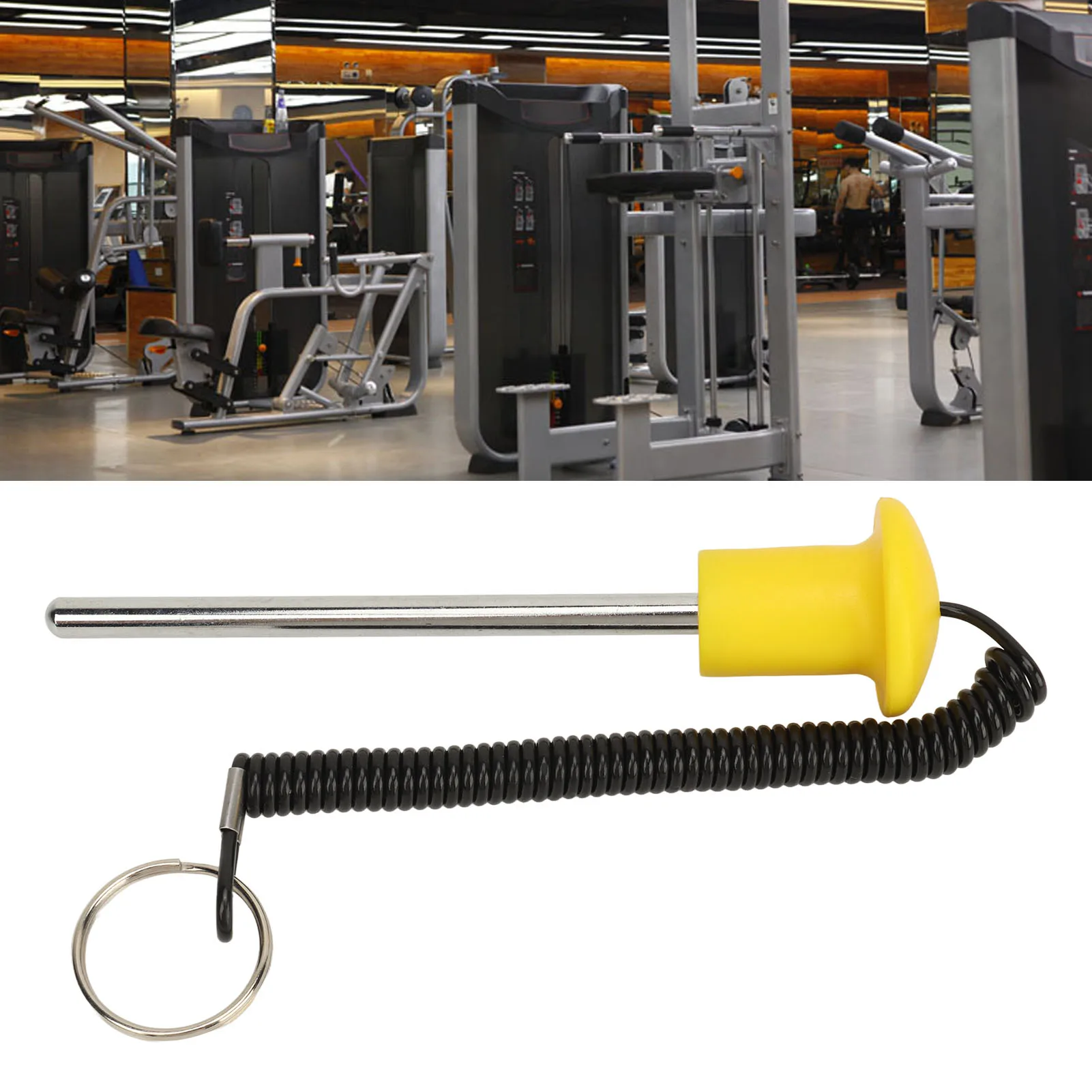 Gym Weight Stack Pin Selector Lock Pin Magnetic 8mm Diameter with Lanyard Gym Accessory for Workout Fitness Exercise