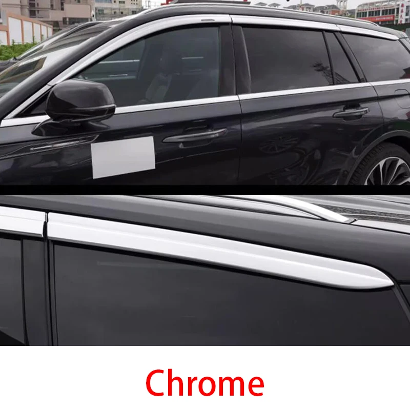 For Lincoln Aviator 2020 2021 2022 2023 Chrome black Window Visor Vent Shades Sun Rain 6X car accessories