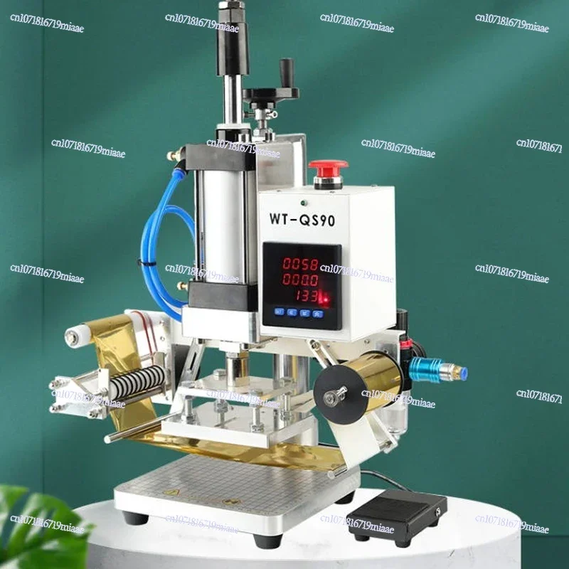 

NewWT-QS90 Upgraded Small Pneumatic Hot Stamping Machine PVC Plastic Parts Wood Flannel Automatic Hot Paper Hot Stamping Machine