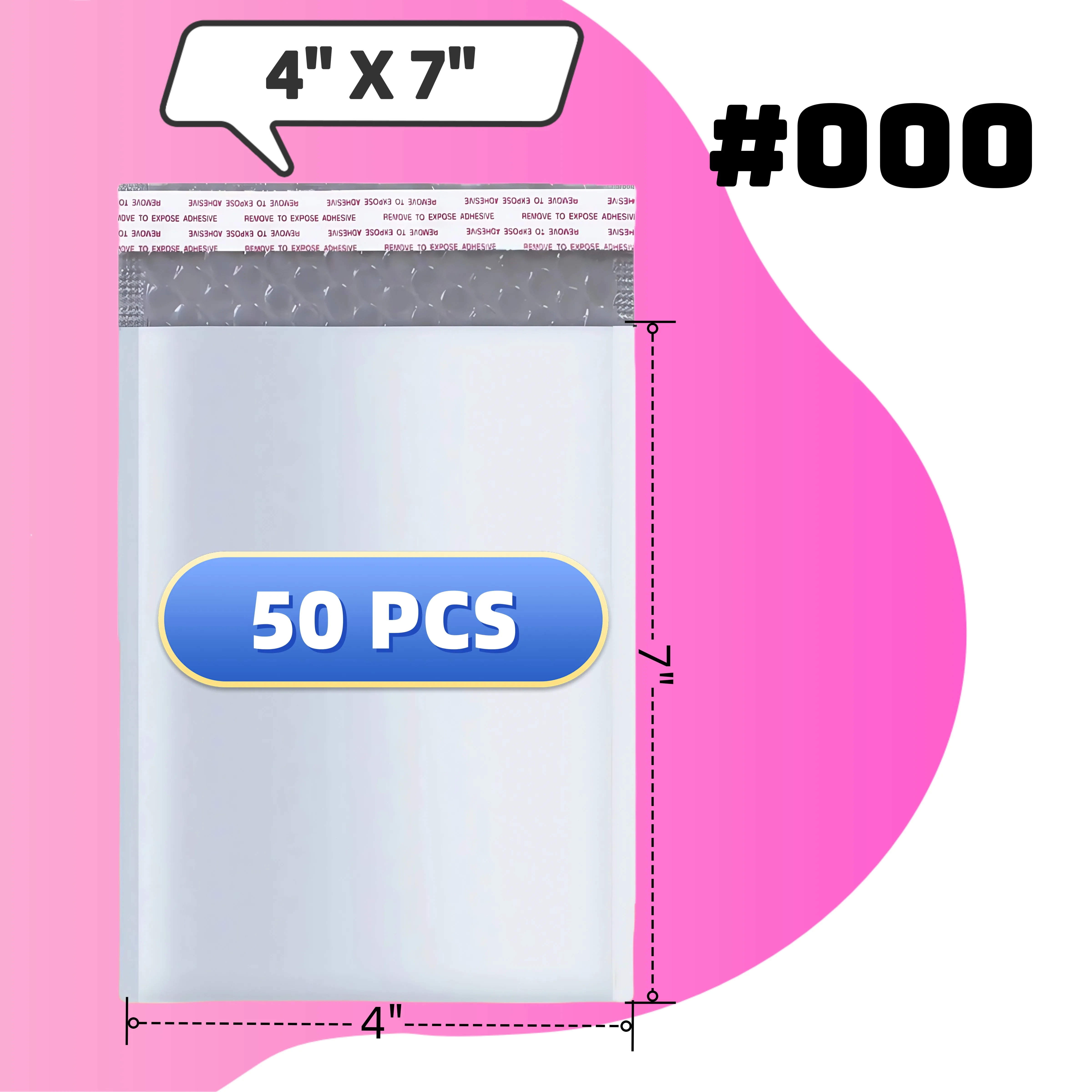 

50 шт # 000 4x7 ПООЛЬНЫХ БАББЛОВ ДОСТАВКА ПОТЕРЯННЫХ СУМКОВ НА КОНВЛЕПЫ САМОЕ УПЛОТНЕНИЕ
