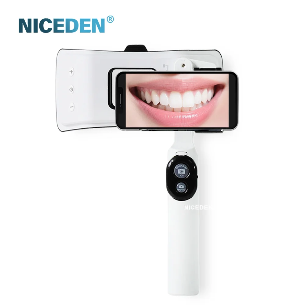 

NICEDEN Dental Photography Light Treatment Light Brightness adjustment Oral Filling Twin Flash Light Mobile Phone With Bluetooth