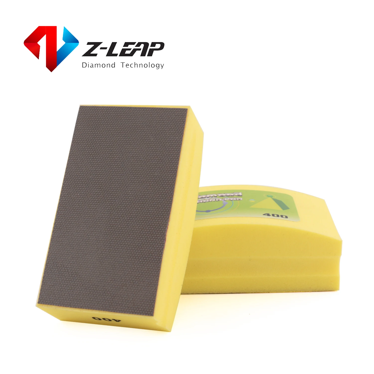 Z-LEAP Diamond Hand Polishing Pad 90*55mm Grit 60-400 For Glass Stone Marble Grinding Ceramic Tile