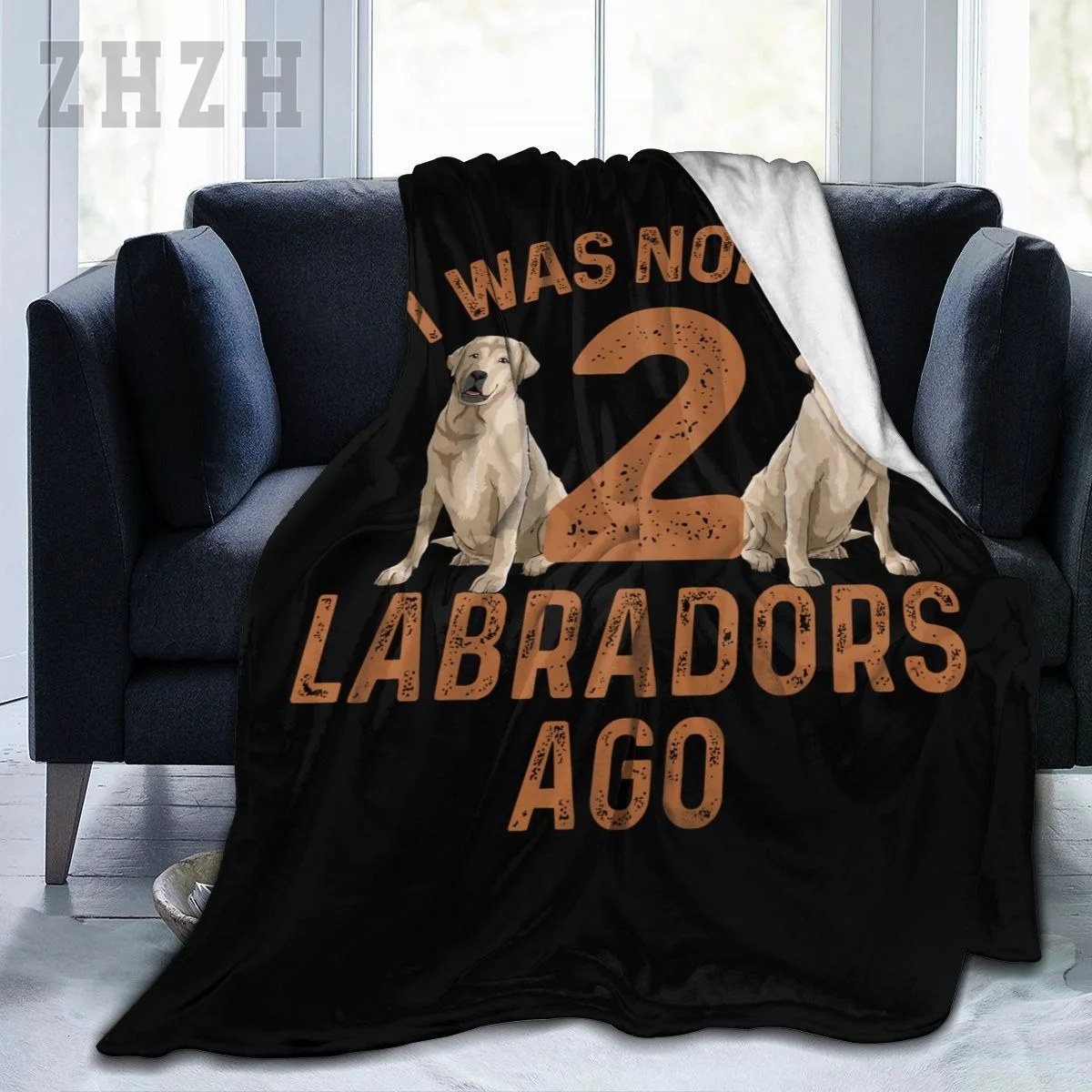 Blanket Design Labrador Retriever Dog Lovers Flannel Multifunction Camping Sofa Cover Keep Warm
