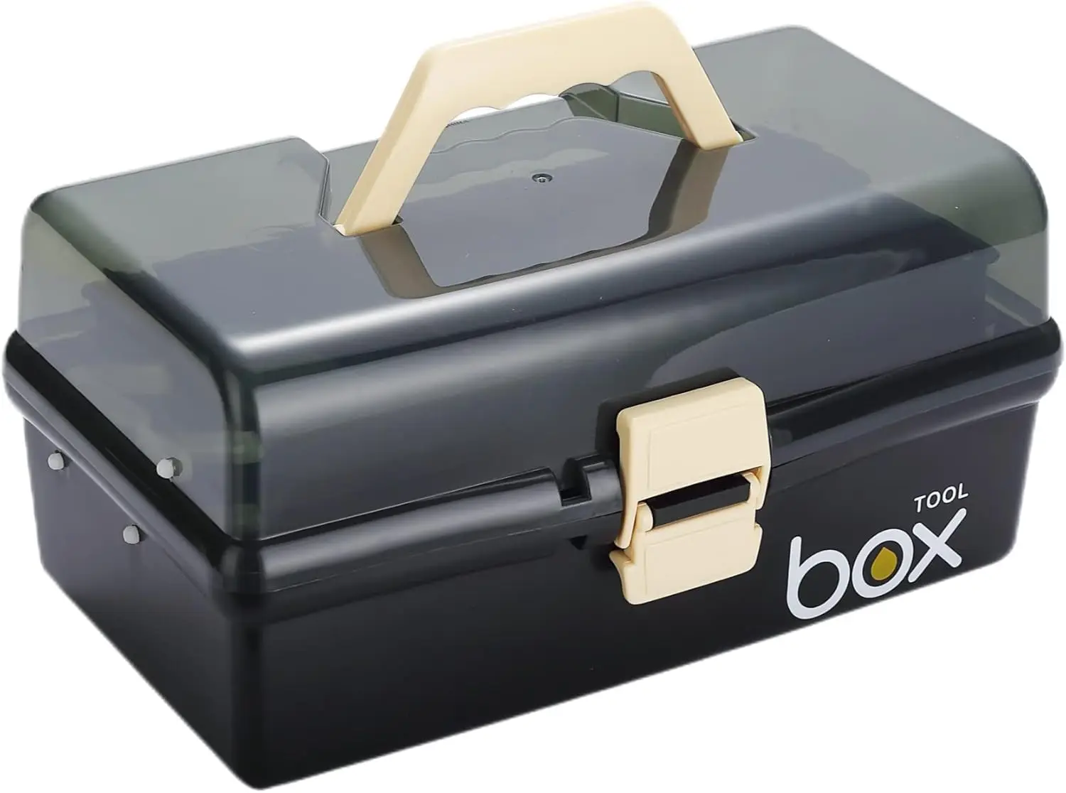 

12'' Three-Layer Clear Plastic Storage Box/Tool Box, Multipurpose Organizer and Portable Handled