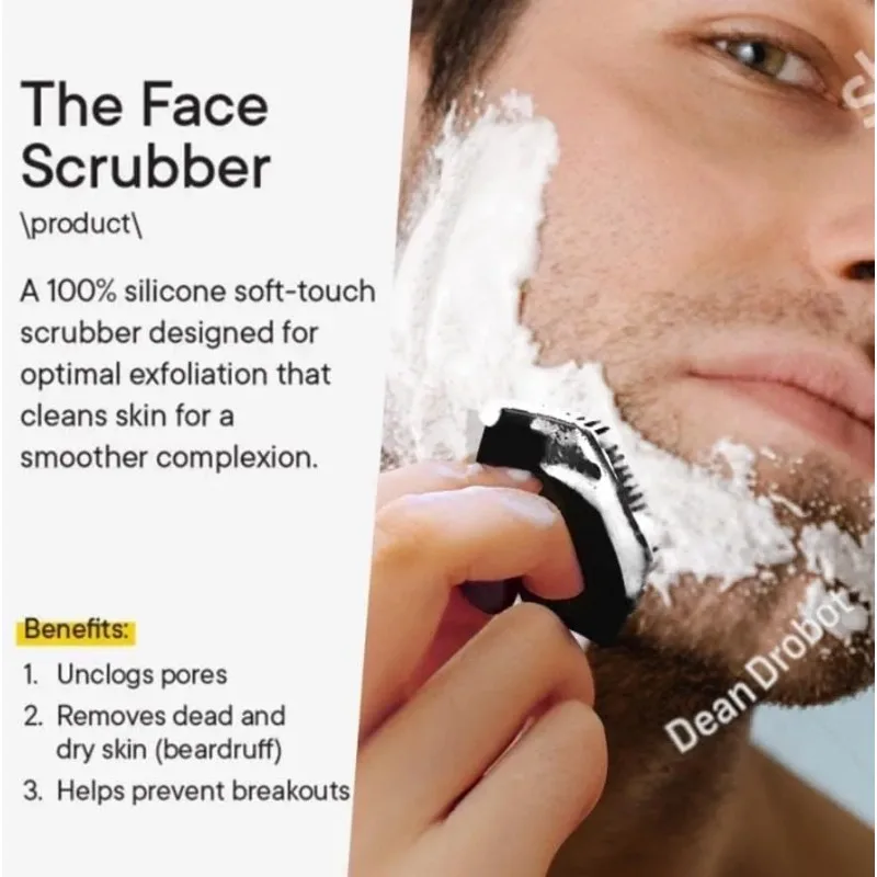 1 ilicone Facial Cleaning Brush Scrubber Silicone Miniature Face Deep Clean Shave Massage Face Scrub Brush Face Cleaner For Men view 4