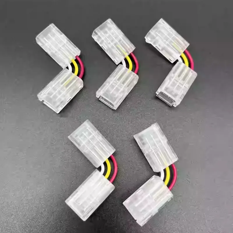 3Pin Connector for 8mm 10mm CCT Tunable COB LED Strip Light Solderless Strip to Wire Strip to StripTerminal Extension Connection