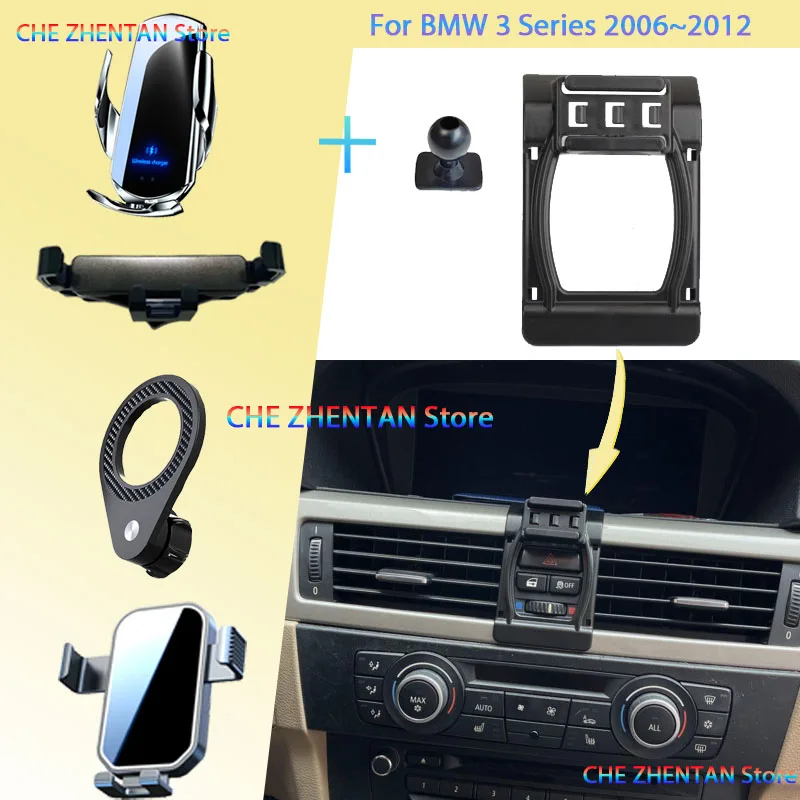 

For BMW 3 Series E90 E92 2006~2012 Car Phone Holder Wireless Charging Bracket Base Gravity Stand Vehicle Phone Mount Accessories