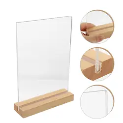 A5 A6 Acrylic Sign Holder Picture Frame Display Stand Clear Paper Holder Table Menu Stands For Wedding Office Restaurant Store