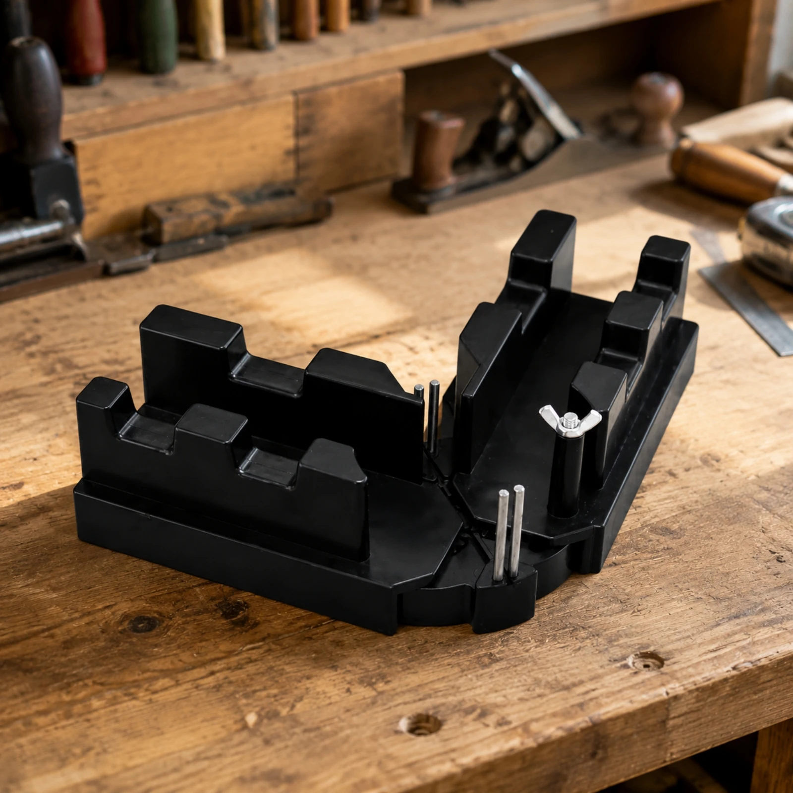 Bevel Guide Practical Adjustable Angle Mitre Box Angled Joint Cutting Guide for Woodworkers, Framing, Workshop