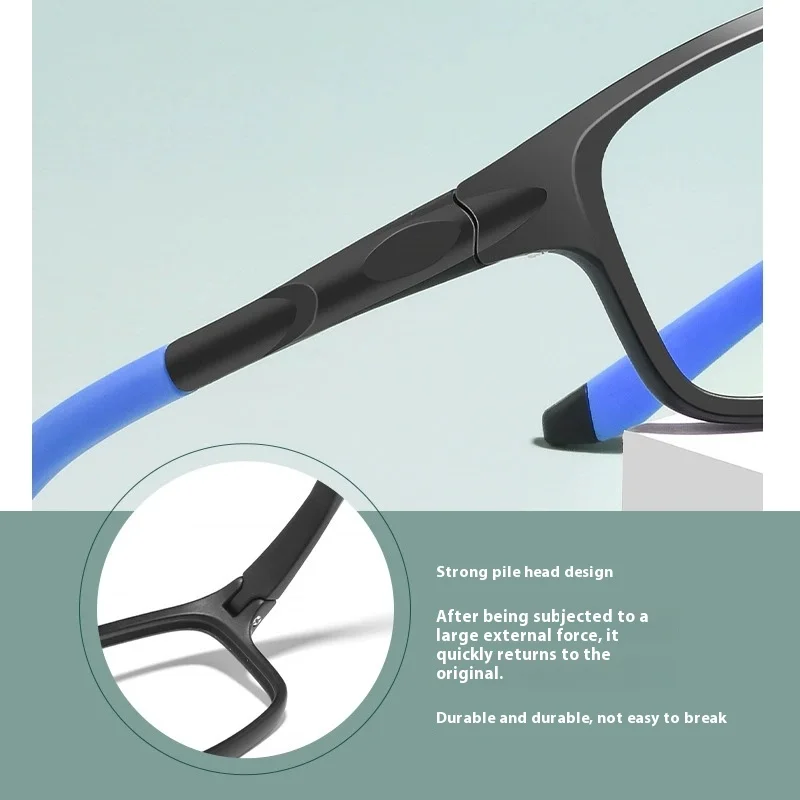 KIZN الرياضة قصر النظر نظارات الإطار TR90 مربع الموضة خفيفة للغاية في الهواء الطلق وصفة طبية بصرية الرجال نظارات نسائية-0-50 إلى -6.0