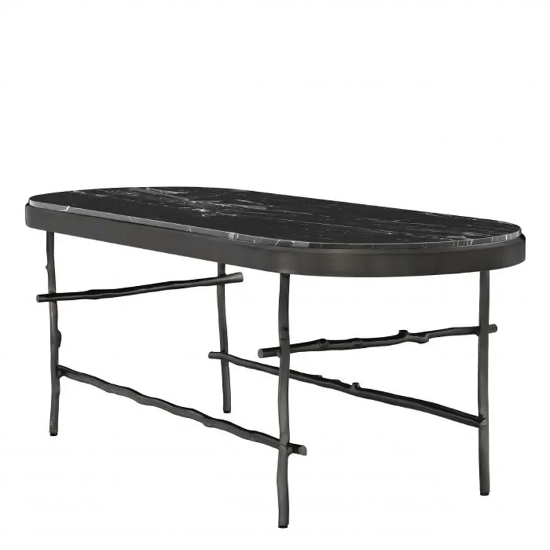 

Simple modern marble oval coffee table TV cabinet combination/Nordic style light luxury coffee table living room home