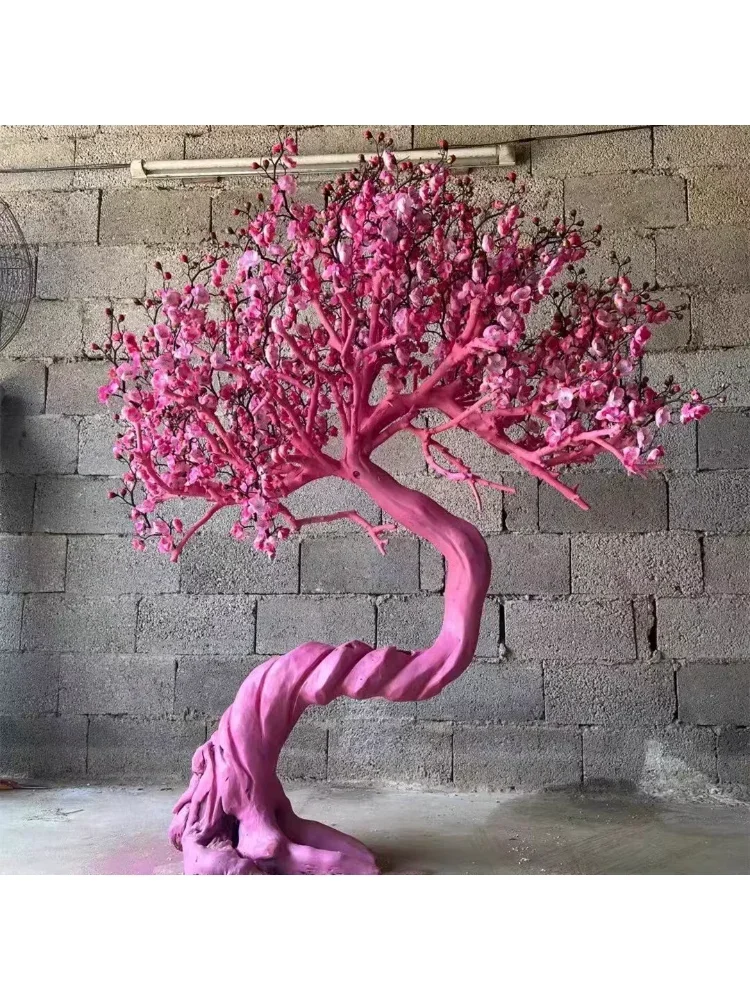 Simulation plum blossom tree fake tree simulation flower indoor living room flower vine decoration landscaping tree floor