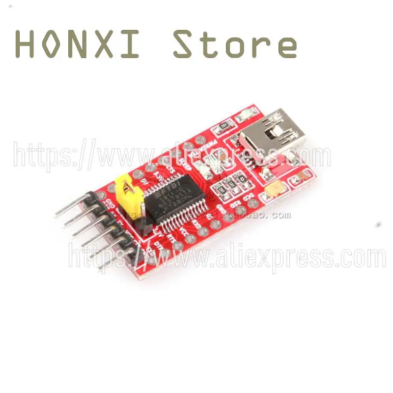 Mini module d'interface USB 3.3V à 5V TTL, support FT232RL, ligne de téléchargement, 1 pièce