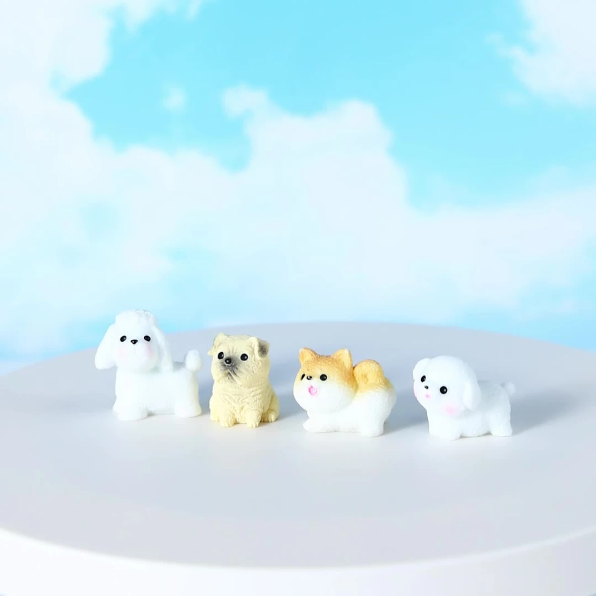 2026Cartoon Cute Simulation Mini Dog Micro Landscape Gardening Accessories Samoye Border Collie Bears Resin Process Accessories