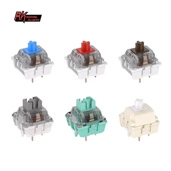 RK ROYAL KLUDGE Mechanical Keyboard Switch 3/5pin Clicky Tactile Linear Silent Blue Brown Red Switches for MX Gaming Keyboard