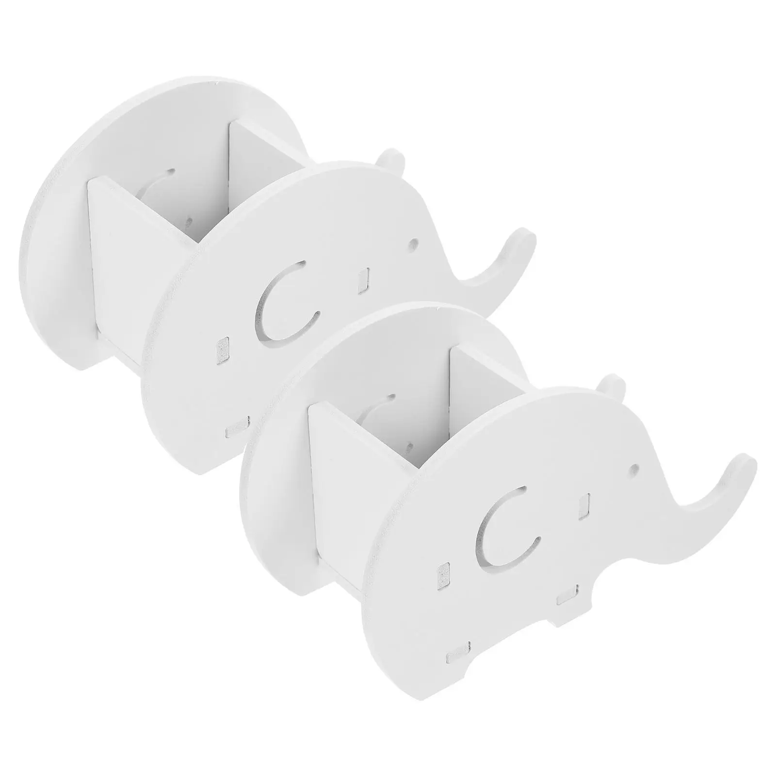 

Набор из 2-х органайзеров для карандашей и держателей для телефона в форме слона, из высококачественного пластика, для хранения канцелярских принадлежностей и декора рабочего стола