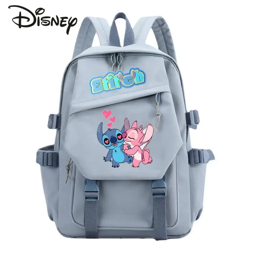 Disney Stitch New Women's Backpack Fashion High Quality Nylon Boys' Backpack Cartoon Casual Large Capacity Student Backpack