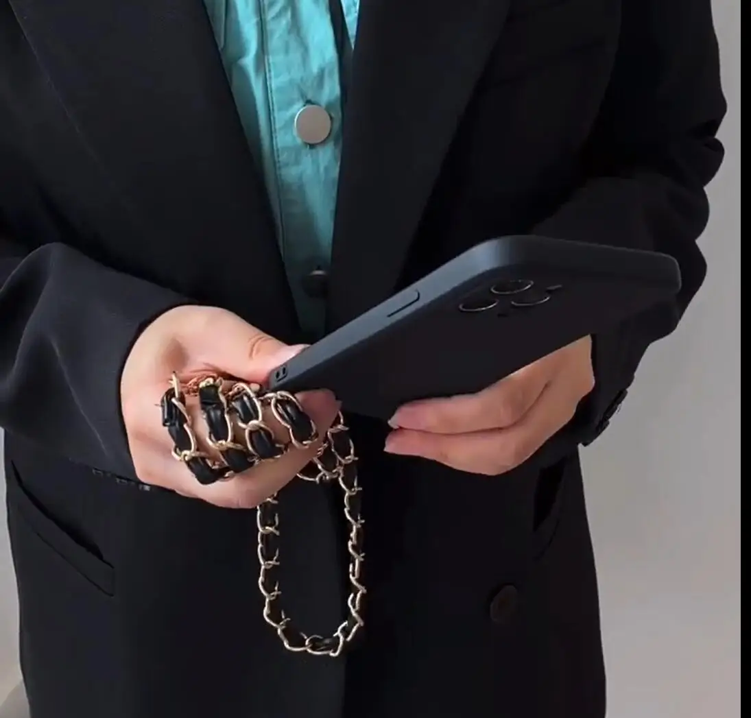 الأساور الجلدية حزام Crossbody الحبل جراب هاتف آيفون 17 الهواء 15 16 16E 14 12 11 13 برو ماكس ميني 7 8 plus SE 202 غطاء #4