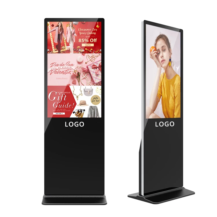 

43 50 55inch Smart Kiosk LCD Advertising Display Interactive Digital Signage Totem Floor Standing Touch Screen Advertising Kiosk