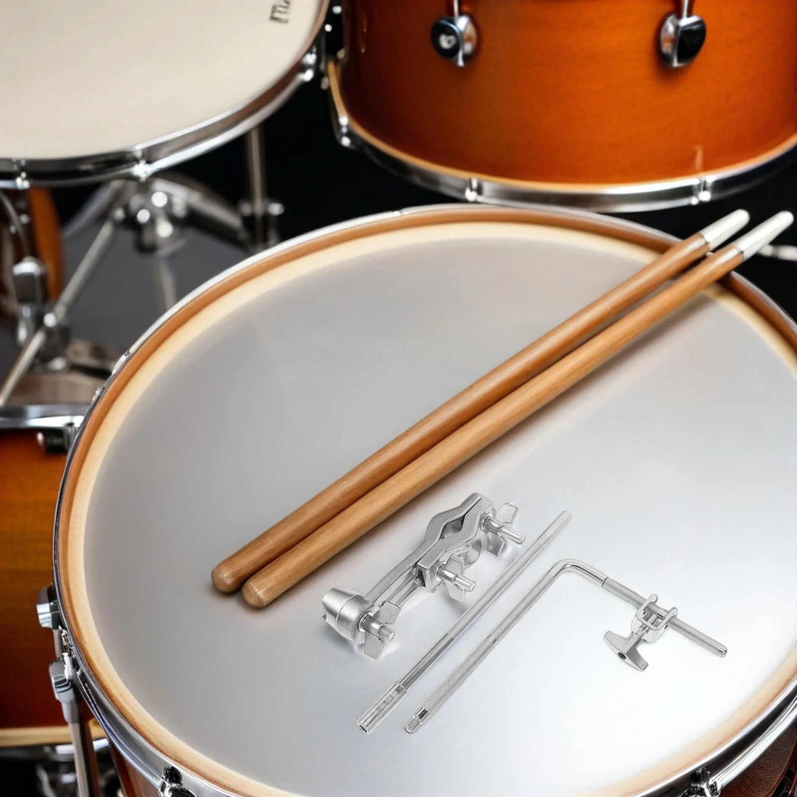 

Bent Arm Drum Clamp Cowbell Mount Holder L Rod Percussion Instrument Accessory Flexible Placement Performance Styles