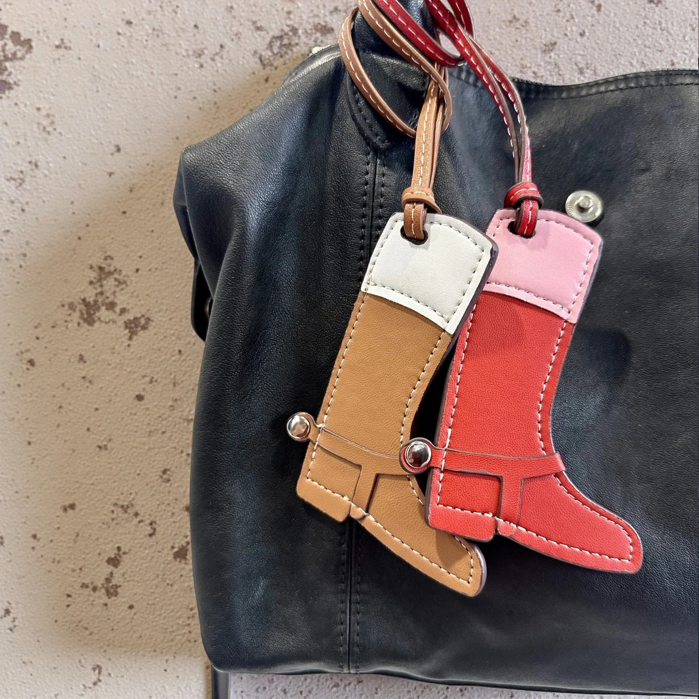Women Accessories Bag - Fashionable Two-Tone Contrast Color PU Leather