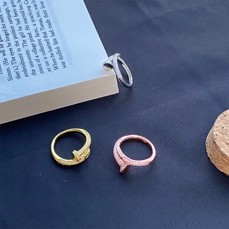 

MDL Nail desig1 открытое кольцо для женщин ins легкое роскошное кольцо на указательный палец универсальное нишевое кольцо с высоким чувством микронаставления