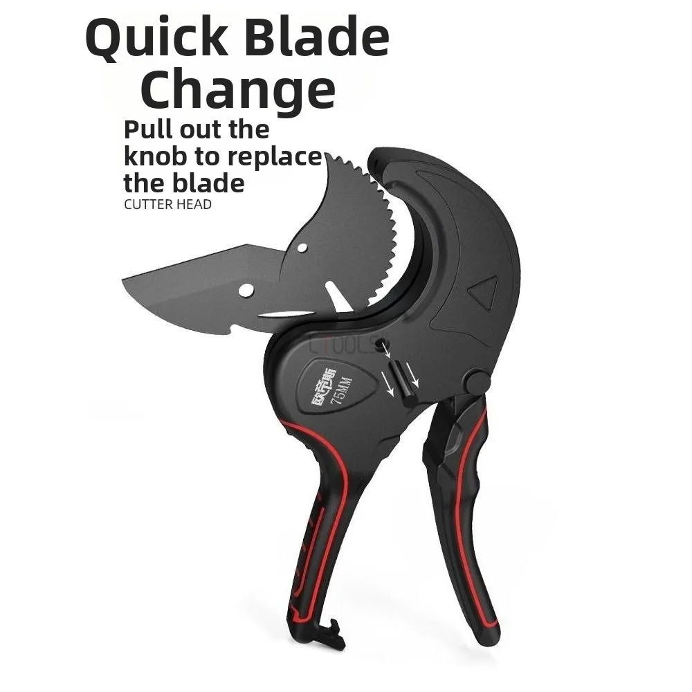 

Pipe Cutting Knife PPR Water Pipe Scissors PVC Hot Melt Water Pipe Self-locking Ratchet Labor-saving Cutting High Hardness