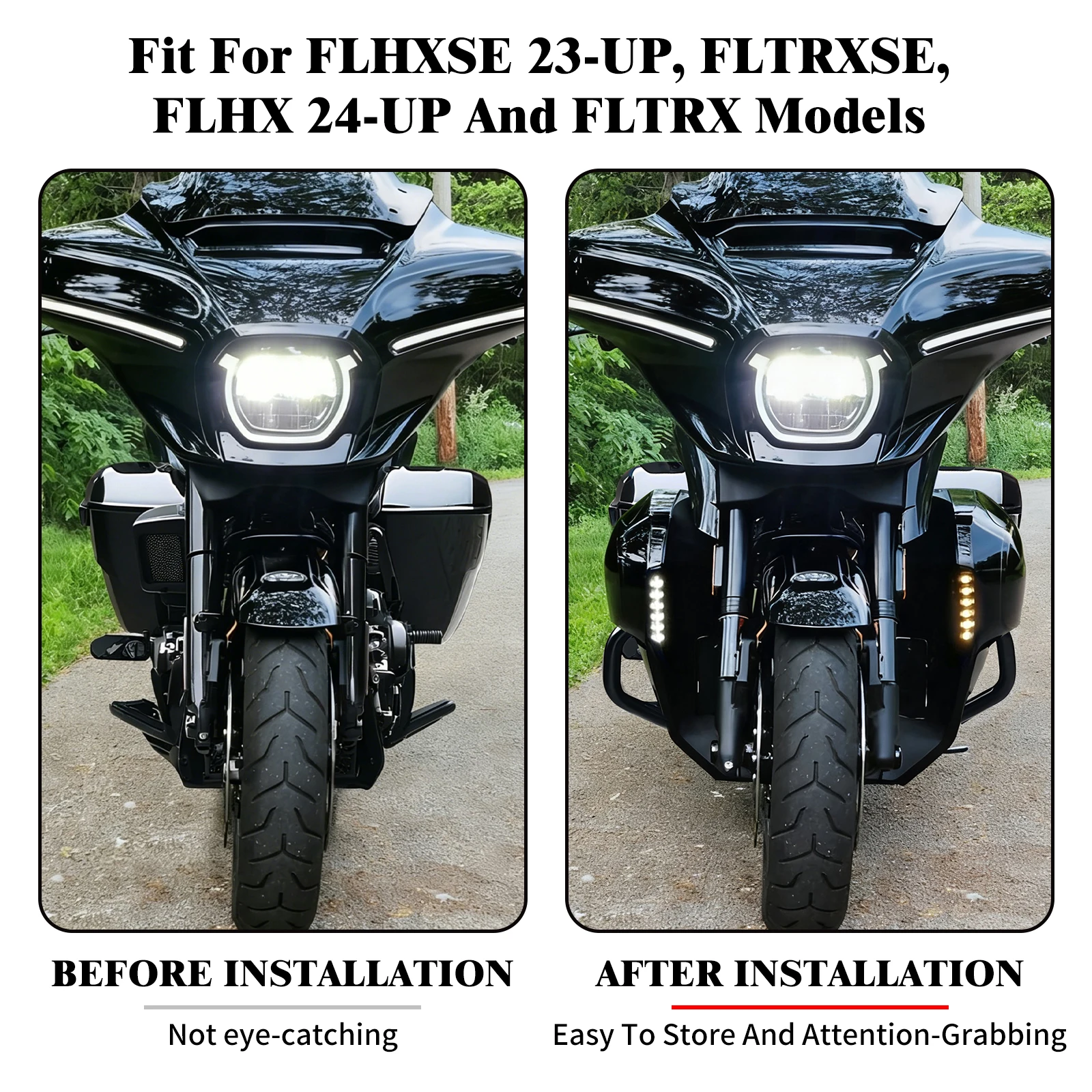 Motorcycle Fairing Lowers Engine Guard Frame W/Bracke Kit For Harley Touring 2023-Up Road Street Glide FLHX FLTRX 2025-Up FLHXU