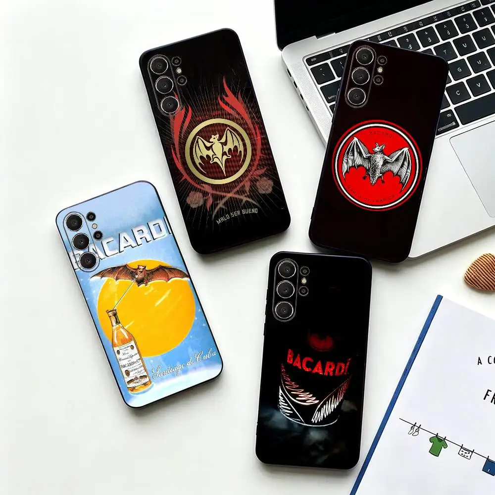 Lika Rum Cheers B-Bacardi Soft Silicone Case for Samsung S26,S24,S21,S22,S23,S30,Ultra,Plus,FE,Lite-Black