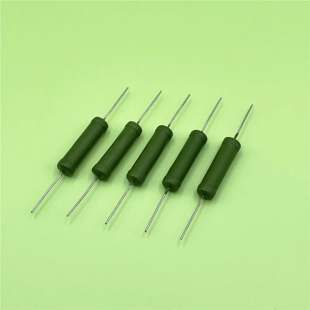 30pcs RX21 10W 0.1R 1R 10R 100R 1K to 20K Ohm 5% Fixed Type Wire Wound Resistor Power Winding Resistance Axial Leaded Class J