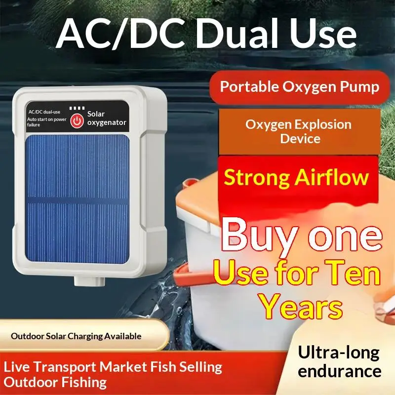 Aquarium Pump USB Solar Oxygen Pump Portable Quiet Fish Tank Aerator Wave Maker Outdoor
