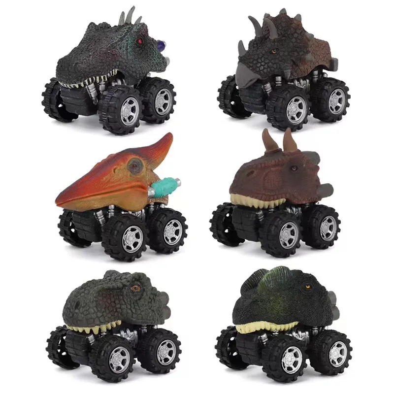 Dinosaur Toy 4 -8 Year Boy Kids  Dinosaur Model Back Force Car World Game Interactive Montessori Toys for Toddlers