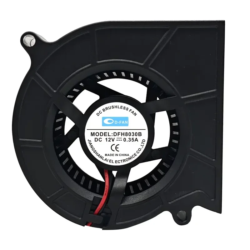 for DFM8030B New All-in-One Turbo Blower 8030 Double Ball Bearing 8CM Projector Cooling Fan 12V