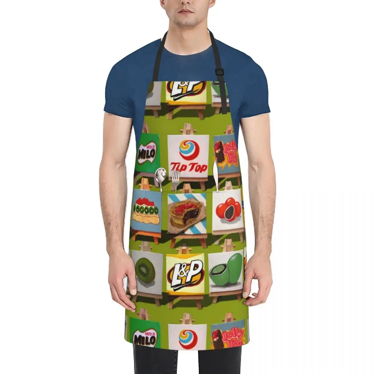 

Kiwiana Food and Drink icons Apron useful gadgets for home for women halloween For Home Accessories Apron