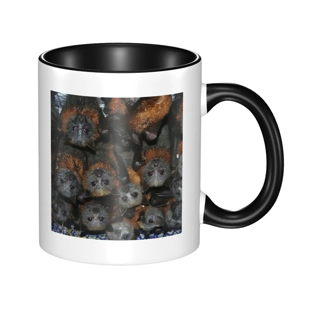 Gorgeous Grey Headed Flying Fox Bats Mug Funny Ceramic Coffee Cups Tea Mugs Milk Cup Drinkware Gift for Friends