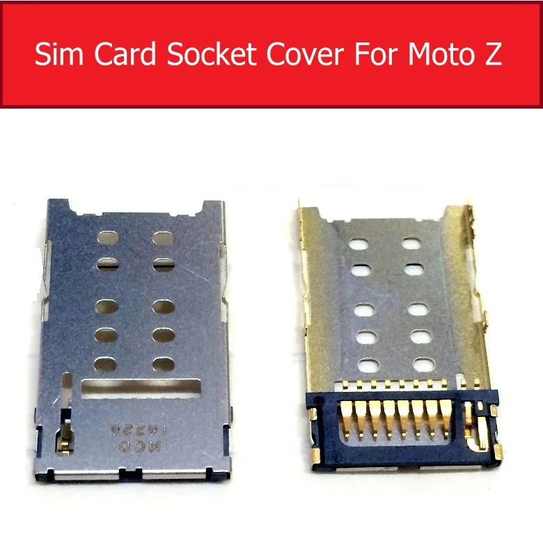 Genuine Sim Card Socket For Motorola Moto Z Droid XT1650-01 Inner Sim Card Tray Cover Connector Replacement Repair