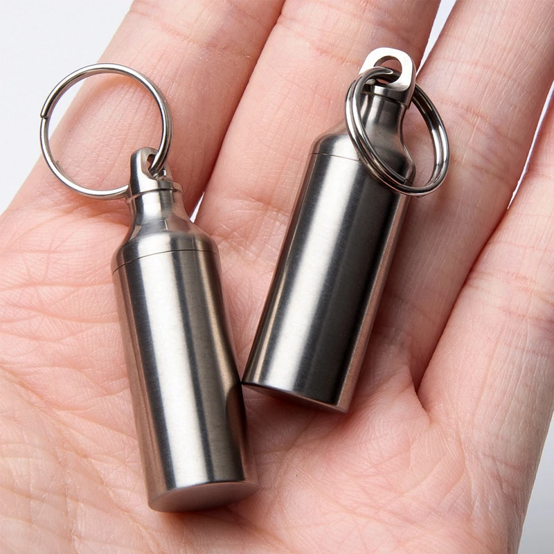 

Портативная водонепроницаемая бутылка из чистого титана 40 мм X 12 мм для хранения неотложной медицины