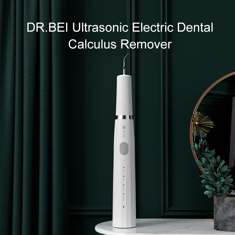 DR.BEI Electric Tooth Calculus Remover Tooth Stains Tartar Dentist Teeth Whiten Oral Hygiene Clean Ultrasonic Dental Scaler YC2