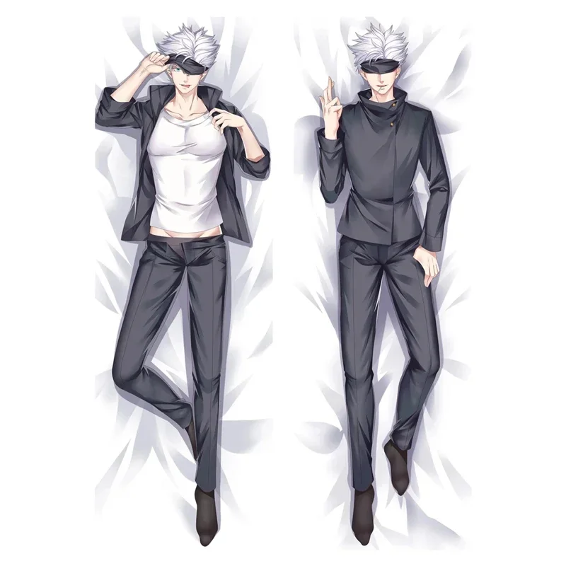 Anime Pillow Case Jujutsu Kaisen Gojo Satoru Dakimakura Hugging Body Pillow Case Peachskin Pillow Cover Double-sided Printed