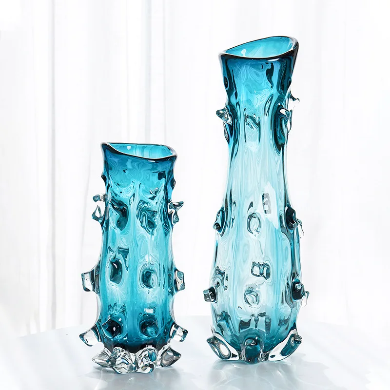 European style shaped fruit plate living room three-piece set home decoration floral ornaments creative glass vase wholesale