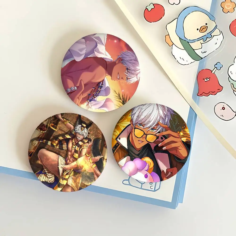 Cartoon O-Obey Me Mammon Badges Fashion New Hip Hop Versatile Round Metal Badge Cartoon Pin Gift Wholesale