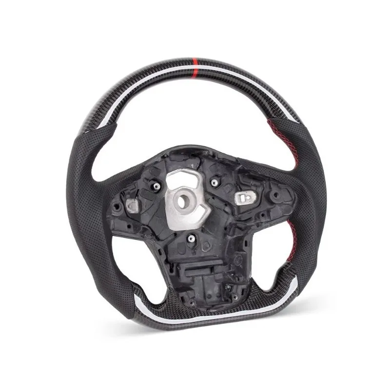 Personalized Customization Round Top Flat Bottom for Supra Mk5 Suede Steering Wheel