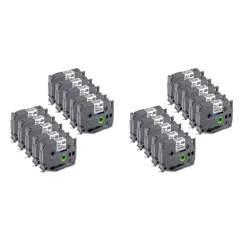 X64A-20 Pack P Touch Label Maker Tape Replacement For Brother Tze-231 Tze Tz Tape 12Mm 0.47 Laminated White Label Refills