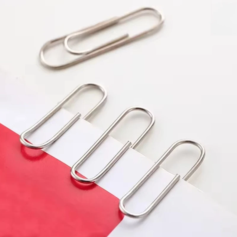 200 قطعة دبابيس ورق معدنية فضية دبابيس ورق للأعمال الورقية الفولاذ المقاوم للصدأ المرجعية دبابيس ورق المنظمون اللوازم المدرسية المكتبية