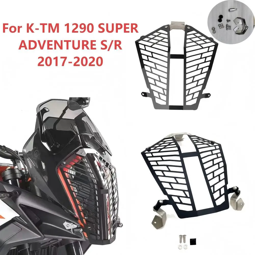 

For K-TM 1290 Super Adventure S R Superadventure ADV 2017 - 2020 Motorcycle Headlight Protective Cover Guard Grill Protector