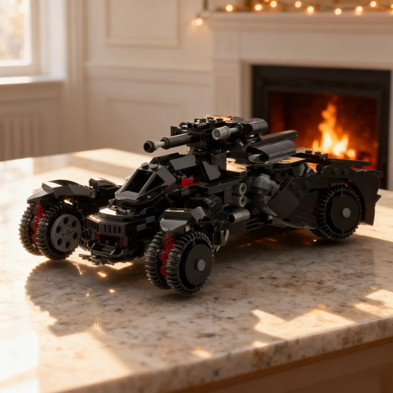 

611pcs MOC Arkham Knight S Batmobile Openable Super Heroes DCD Batmansed Model Building Toy Blocks Architecture Christmas Gifts