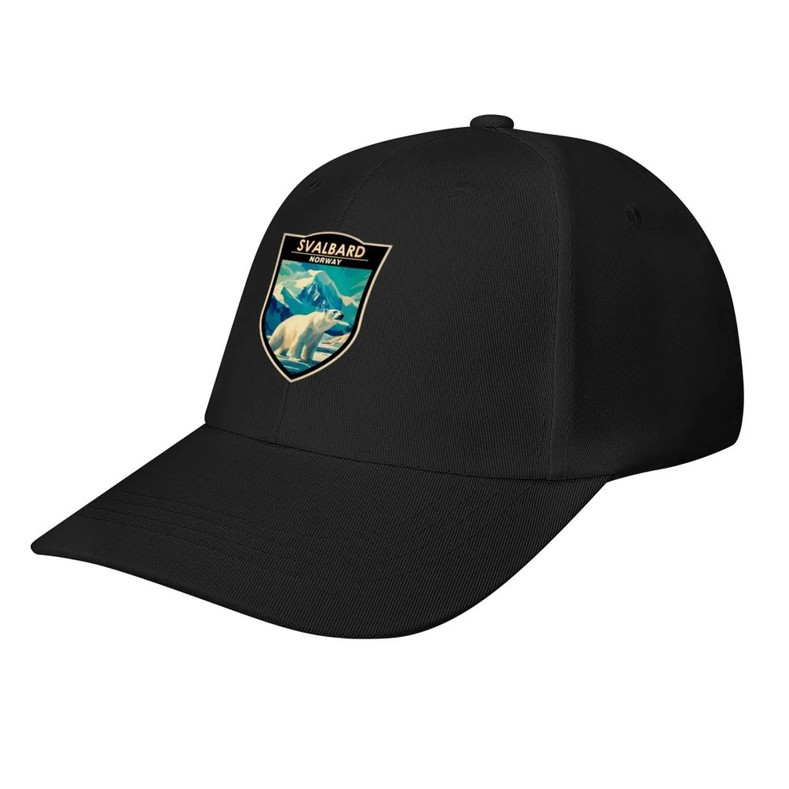 

Svalbard Norway Polar Bear Travel Art Badge Baseball Cap Trucker Cap custom Hat Snapback Cap Golf Women Men's