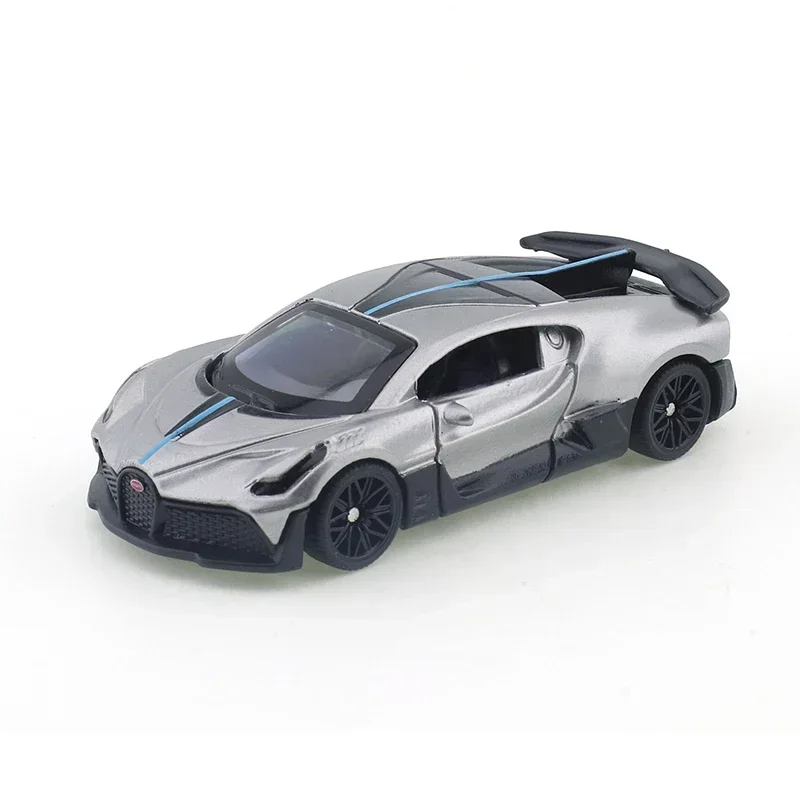 TSC 1/64 Bugatti Divo Carbon Grey/Metal Blue Car Alloy Toys Motor Vehicle Diecast Metal Model Kids Xmas Gift Toys for Boys