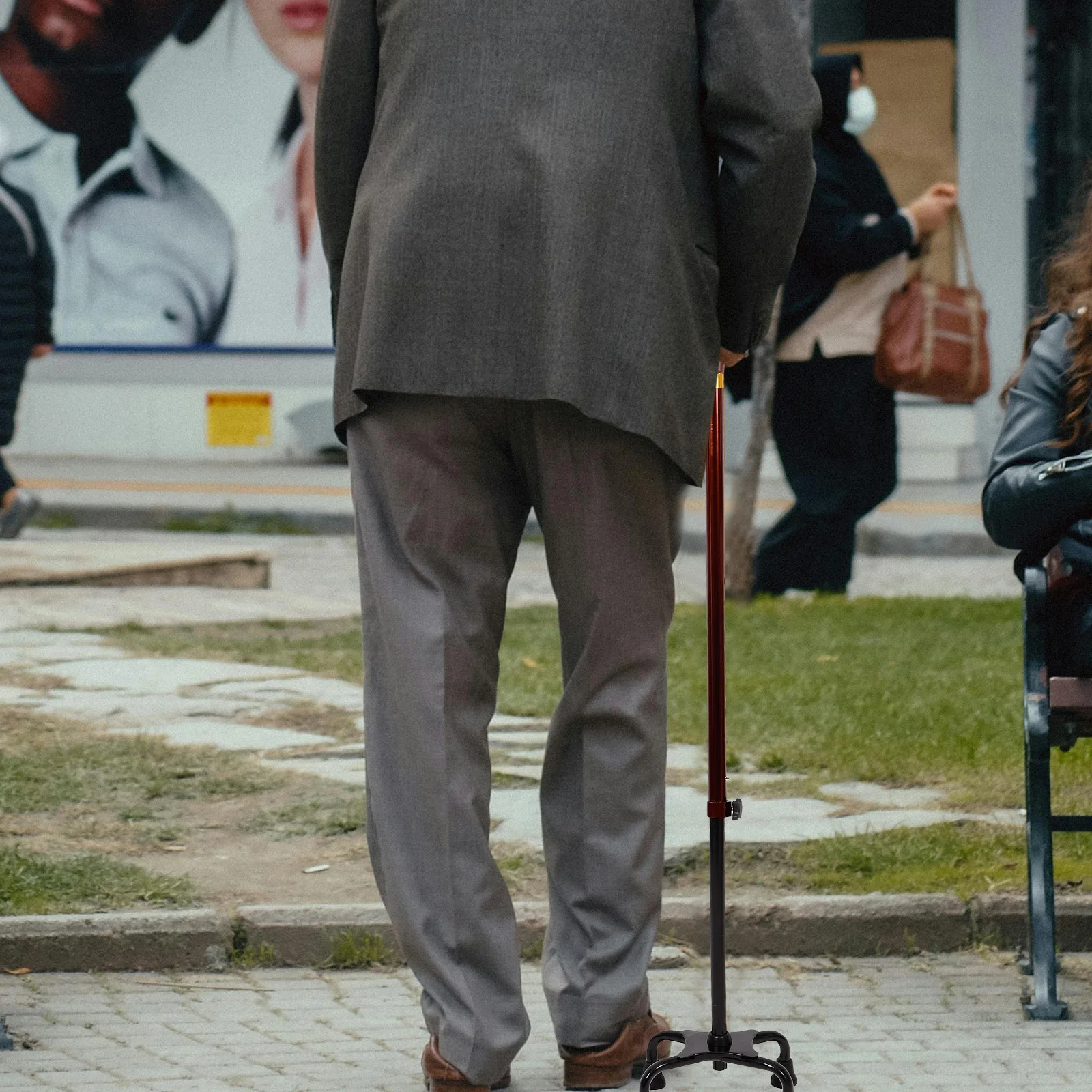 

Регулируемая съемная треккинговая палка, нескользящая трость для пожилых людей, альпинизма, пешего туризма, противоскользящая, эргономичный дизайн