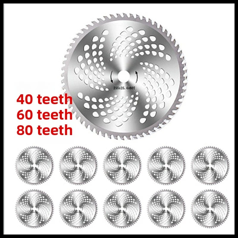 Lawn mower blade circular alloy saw blade40Teeth60Teeth80Gear-driven brush cutter blade accessories
